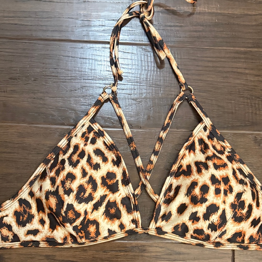 Violate the dress code bikini top Leopard Print Triangle - Picture 2 of 10